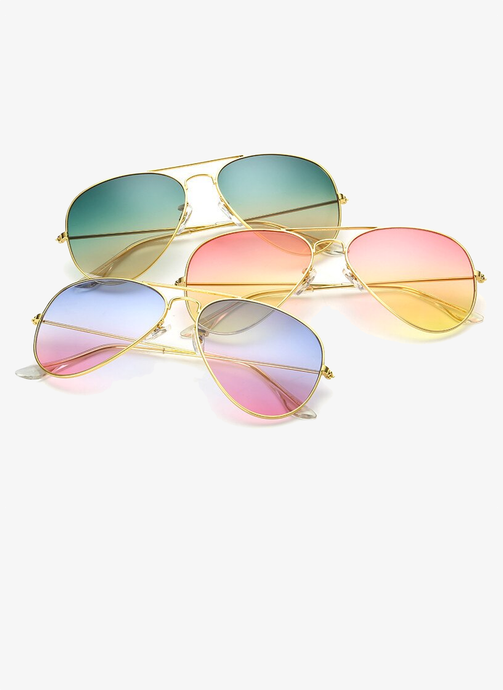 Designer Gradient Pilot Sunglasses