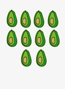 10x Avocado Clothing Patches