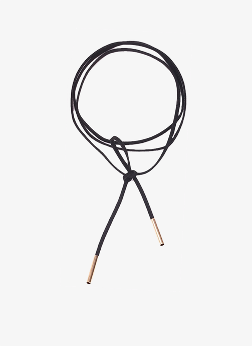 Suede Gold Choker Neckless