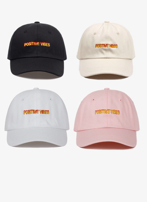 Positive Vibes Cotton Baseball Cap