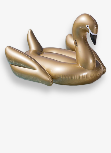 Gold Swan Inflatable Pool Float