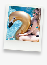 Load image into Gallery viewer, Gold Swan Inflatable Pool Float
