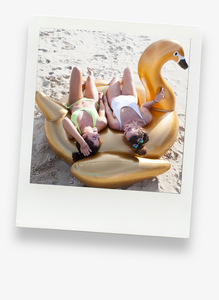 Gold Swan Inflatable Pool Float
