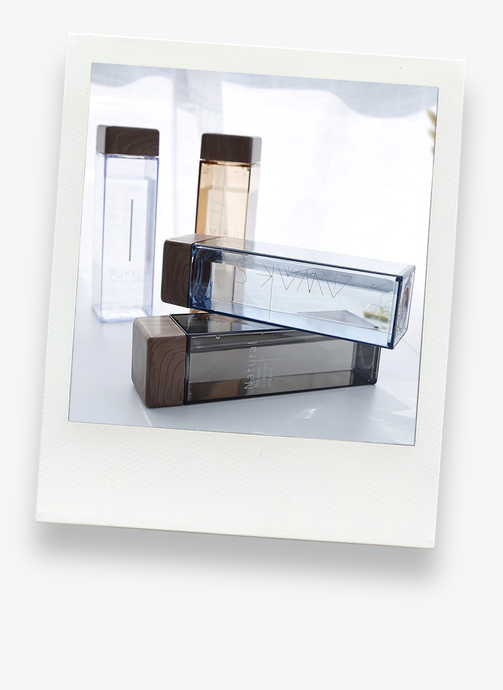 New Wood Grain Square Water Bottle